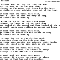 Fishers of men song lyrics