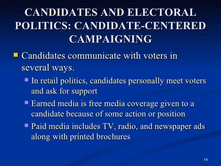 Candidate centered campaigns definition ap gov