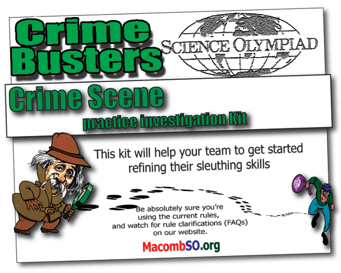 Science olympiad crime busters practice test